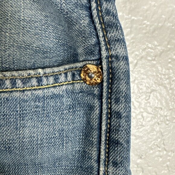 Vintage Levis Slim Straight Jeans Men 38x32 Y2k Flip Pocket Western Paint cowboy - Picture 5 of 16